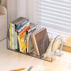 Save Space Handle Bookends Transparent Divider Book Stand Minimalism Desk Storage Rack