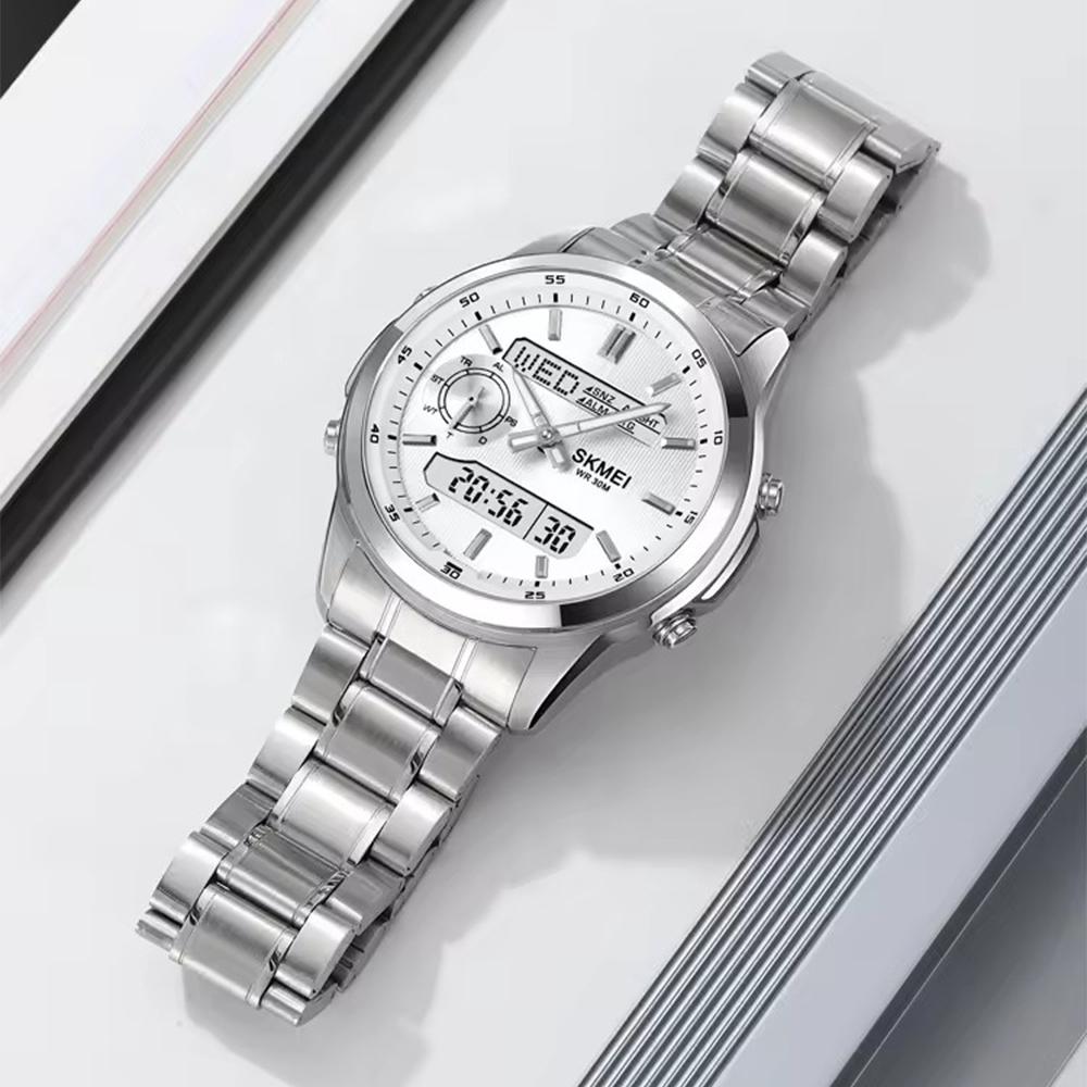 Цифровые часы с двойным дисплеем, хронографом, будильником, спортивные водонепроницаемые часы с электронным механизмом, многофункциональные наручные часы Relogio Masculino