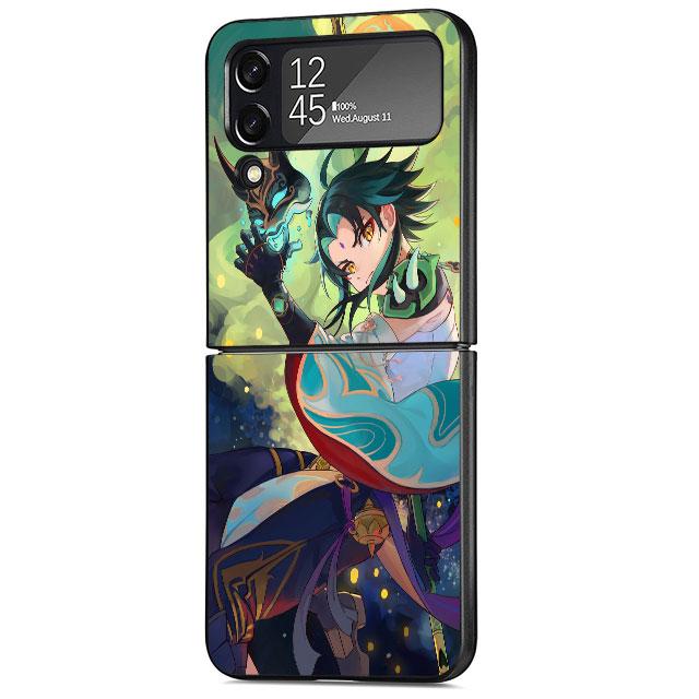 Чехол для Samsung Galaxy ZFlip3 ZFlip Z Flip 3 5G Z Flip 4 Flip3 Flip4 zflip Жесткий чехол для ПК Game Genshin Impact Anime Shell