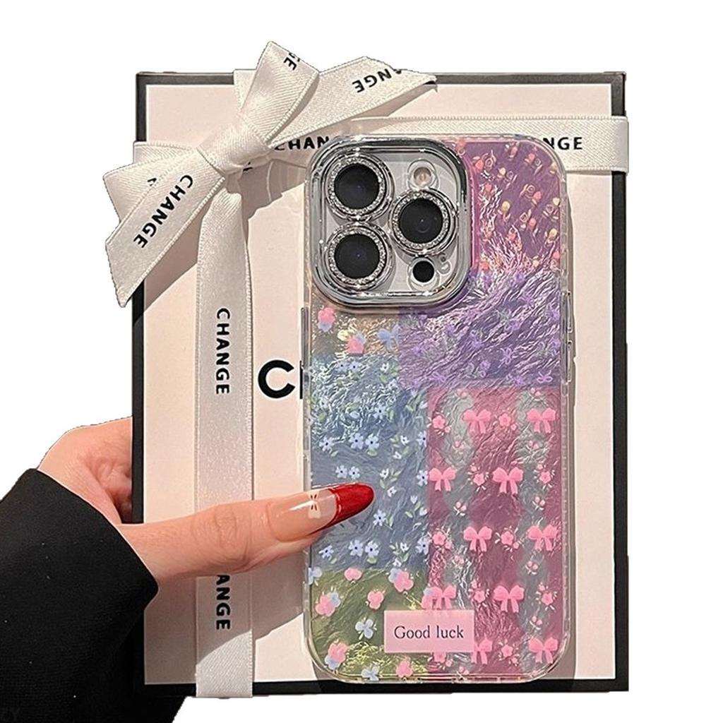 Fine Hole Glacier Pattern Mobile Phone Case Internet Celebrity Goddess Frosted All-inclusive Couple Cooling Frosted Translucent Simple Style