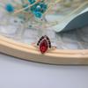 Новое Европейское и Американское Модное Винтажное Золотое Кольцо с Рубином Кровь Дракона Двухстороннее KTJ
