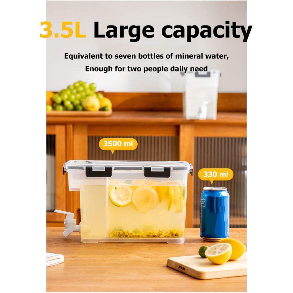 Пластиковый чайник, пищевой холодильник с краном, 3,5 л-6 л, ведро для холодной воды, ведро для холодного сока, большая емкость, ведро для холодной воды