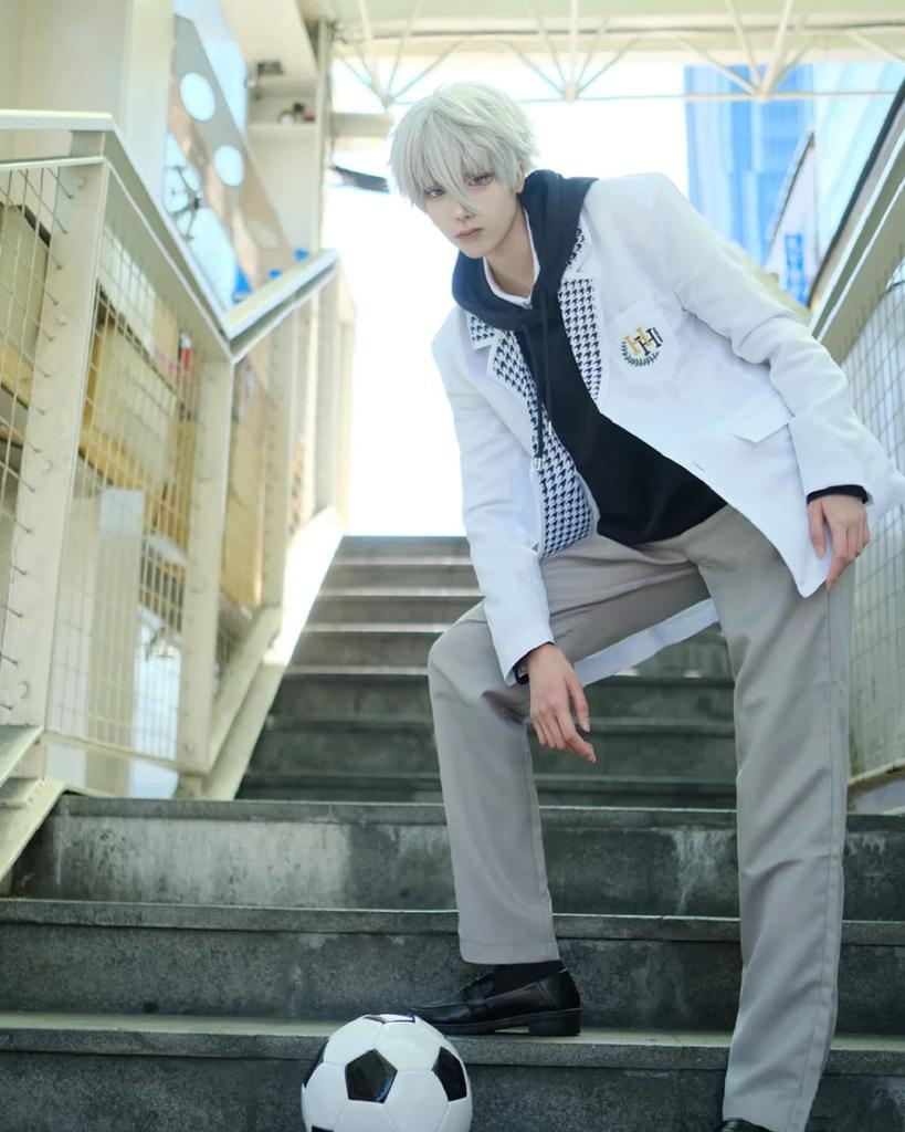 [Excellent Quality] Blue & Lock Mikage Reo and Nagi Seishiro Cosplay Uniform Anime Cosplay Costume, Unisex, School Festival Costume (Uniform, Size L)