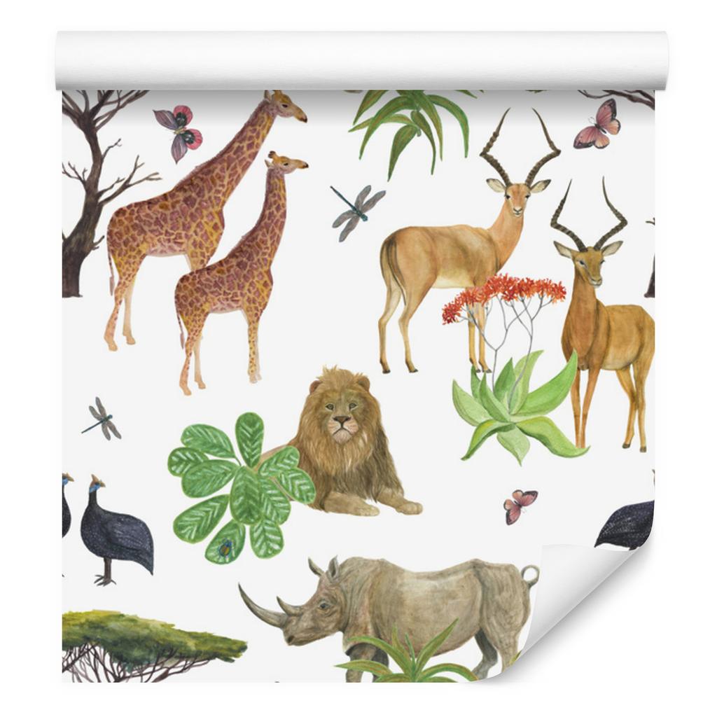Savannah Animals Wallpaper for Living Room and Bedroom 50x1000