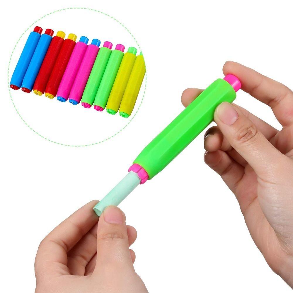 10 Pieces Plastic Chalk Holder Adjustable Chalk Clips Suitable Home