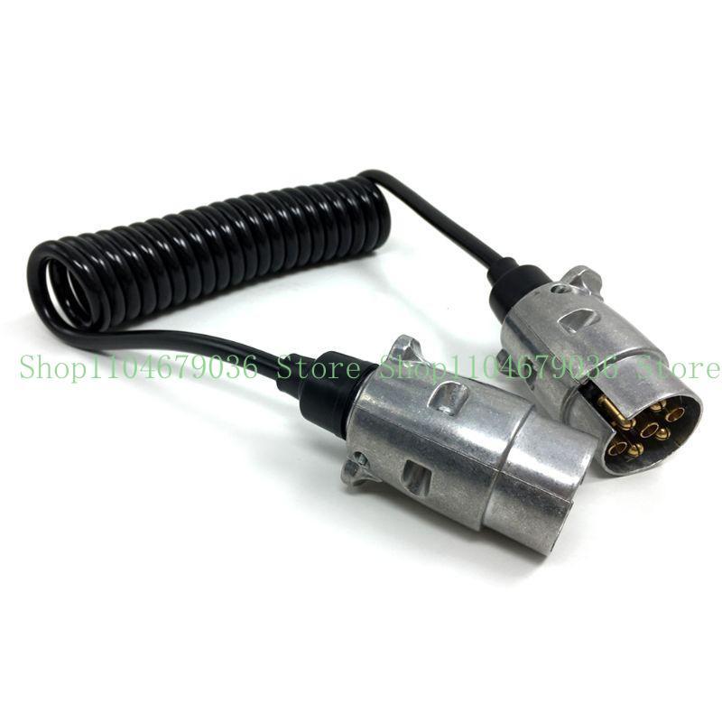 652F 12V 7Pin Towbar Towing Waterproof Plugs Socket Adapter with 1.5M Extension Cable Easy to tall