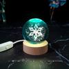 1 шт. 3D хрустальный шар для снежной скульптуры, USB ночник, подходит для украшения спальни и гостиной, на День отца/Мо