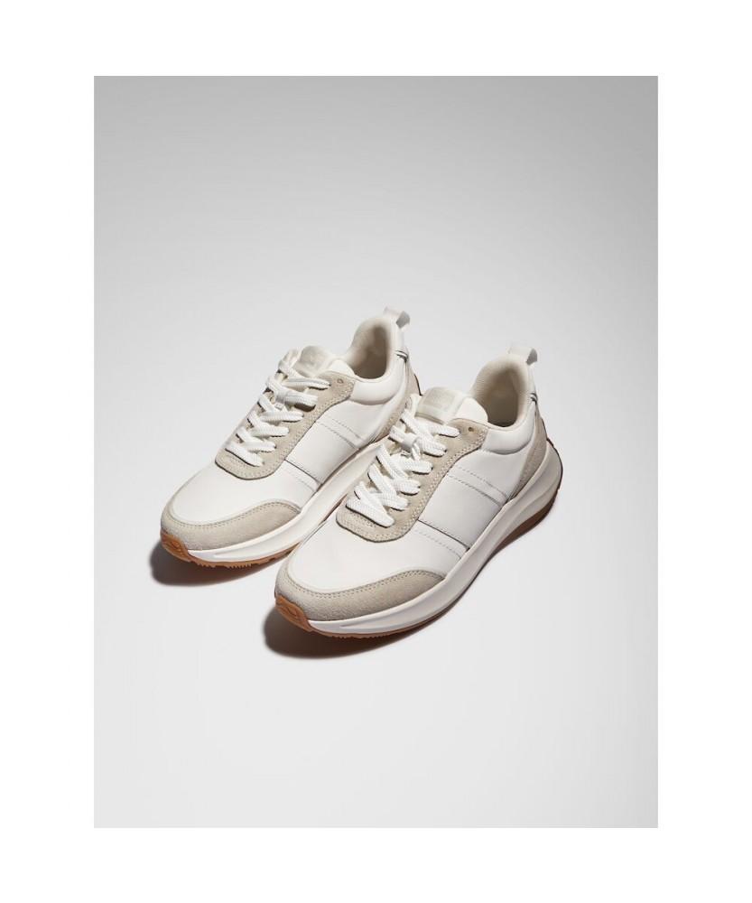 Fitflop Women'S F-Mode Flow Fabric/Suede/Leather Platform Sneakers - Urban White Mix (Ft61K2N011)