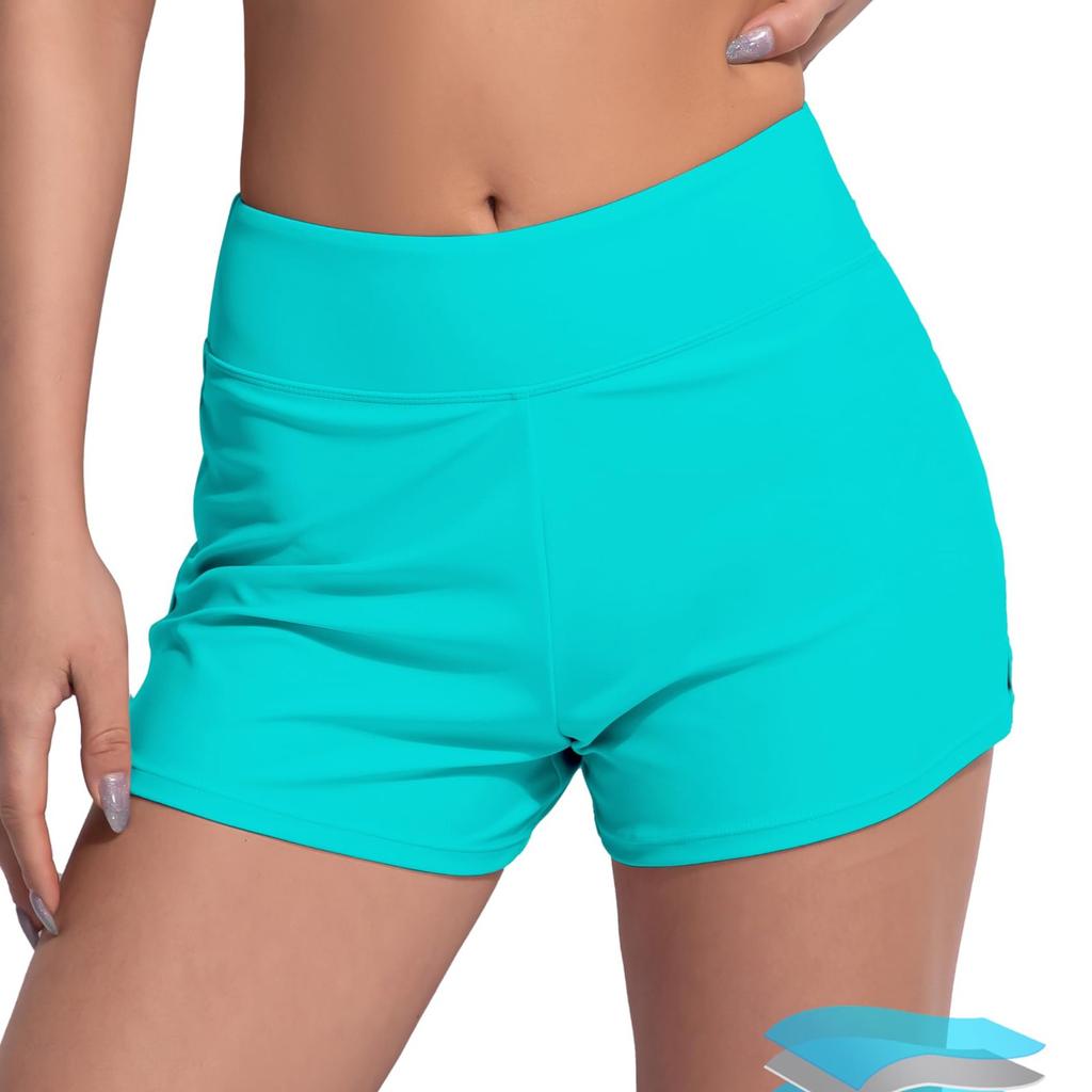 Женские эластичные брюки для йоги и фитнеса, пляжные брюки для плавания, плоские угловые менструальные физиологические брюки