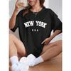 U.S.A New York USA City Street Printed Women T Shirts Breathable Summer T-Shirt Fashion Tees Clothing O-Neck  Short Sleeve