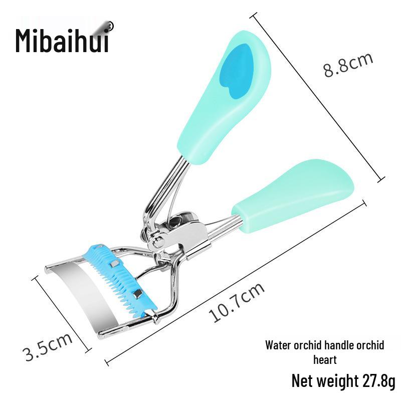 Heart-Shaped Wide-Angle Eyelash Curler with Comb - Makeup Tool for Curling False Lashes