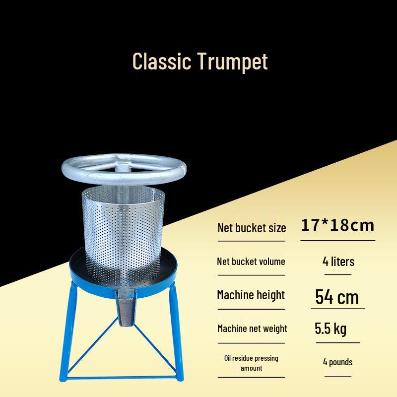 Manual Household Lard Press & Juicer: Small Residue Cake Machine for Oil, Vegetable Water, Chili Oil & Fruit Juice Extraction.