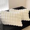 2pcs Warm Plush Fur Pillowcase Fluffy Pillow Cover Solid Color Sleep Pillowcase Dormitory