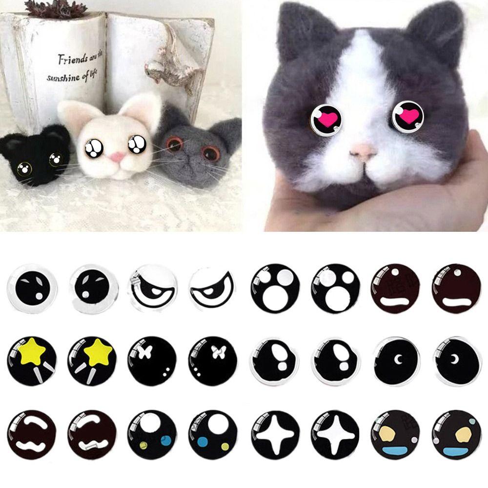 20 шт./10 пар хрустальных глаз для поделок, пластиковые глаза для кукол, инструменты для самостоятельной сборки, аксессуары для кукол своими руками