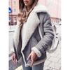 Women's Lamb Wool Biker Jacket - Deerskin Fur & Cotton Design