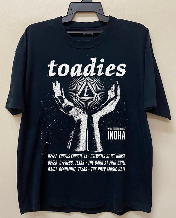 Счастливый 2025 год Футболка с логотипом группы Toadies Тур Полный размер S-5XL Унисекс Футболка