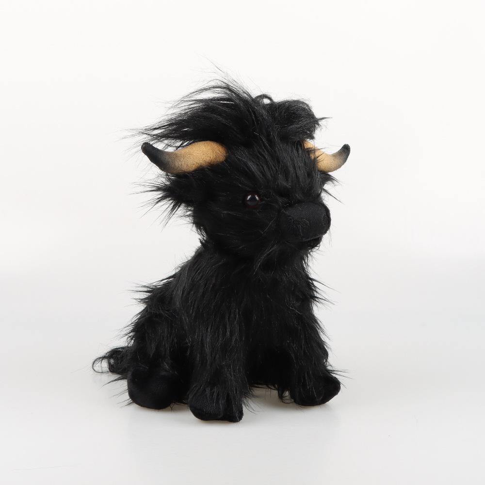 Highland Cow Plus Моделирование плюшевых кукол шотландского горного скота, длинношерстных игрушек для крупного рогатого скота