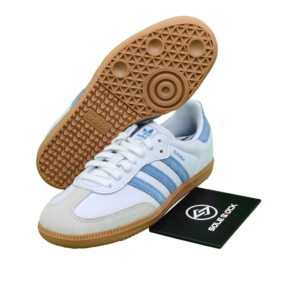 adidas Оригиналы SAMBA Белый Алюминиевый Пепельно-Синий JS1391 Женский Размер