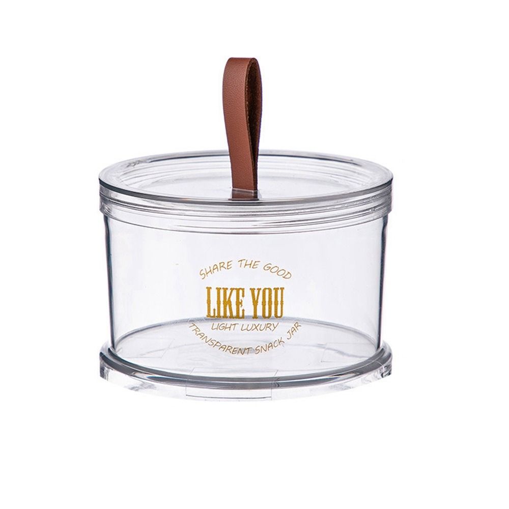 Portable Plastic Food Storage Box Round Keep Fresh Cereal Grain Organizer Moisture-Proof with Lid Nut Coffee Bean Jar for Home