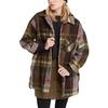 Timberland Plaid Long Sleeve Collared Jacket Women Jackets Brown A6HA1-I30