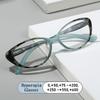 Дизайн модного бренда Оправа с принтом «кошачий глаз» Очки для чтения Фотохромные с защитой от синего света Женские очки для дальнозоркости 0 +1.5 +2.5 +3.5