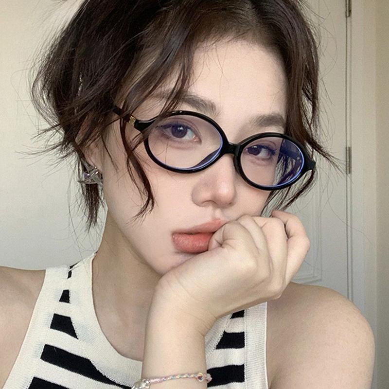 Овальные очки в маленькой оправе Ретро Женские Корейские Простые Очки Очки для защиты глаз от синего света Очки Леопардовые