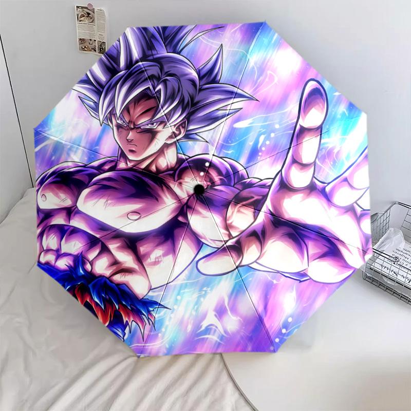 1 шт. Автоматический складной зонт - Узор Dragon Ball Super Портативный складной дизайн с 8 спицами Рождественские и Новогодние подарки