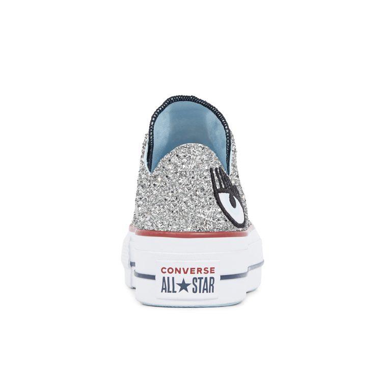 Кеды Chuck Taylor All Star Chiara Ferragni x Chuck Taylor All Star Wmns Converse Lift Ox 'Серебристо-красные' Женские 563833C
