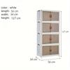 1pc Double Door Folding Storage Cabinet Toy Cabinet Living Room Cabinet Foldable Large Capacity Multi-functional