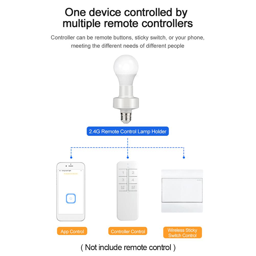 Умная база-ночник eWeLink Патрон для умной лампочки E27 Держатель для умной лампочки с поддержкой Bluetooth для iOS Android