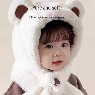 Детский осенне-зимний набор шапка и шарф - Теплый снуд для мальчиков и девочек