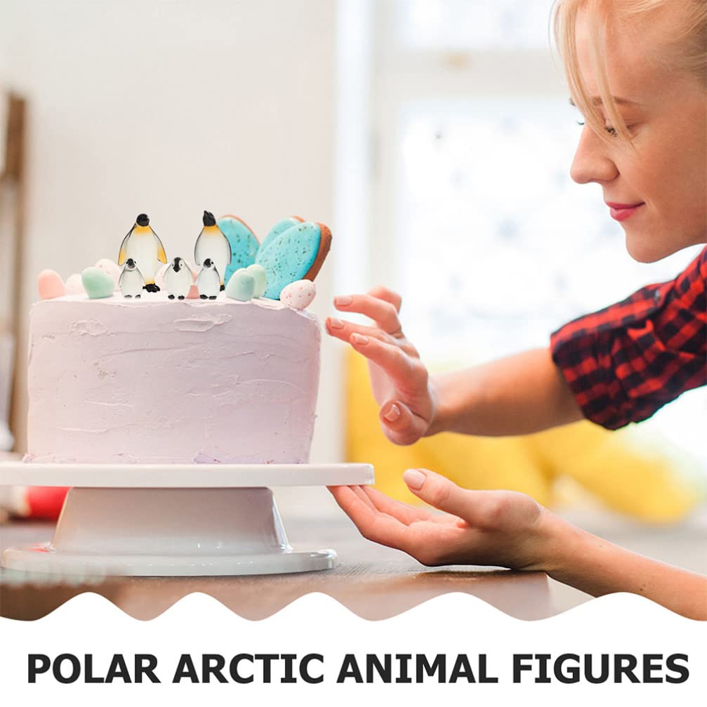 SEWACC Фигурка пингвина, Антарктический айсберг, морской пейзаж, фигурка животного, миниатюрная фигурка пингвина, небольшая коллекция украшений, растительное украшение