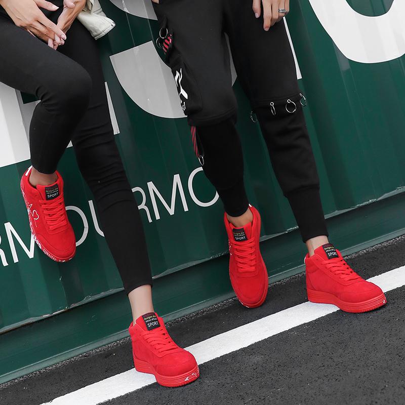 Red Casual Sports Shoes for Women Comfortable Couple Tennis Lightweight Sports Shoes for Men New Plus Size Vulcanized Shoes