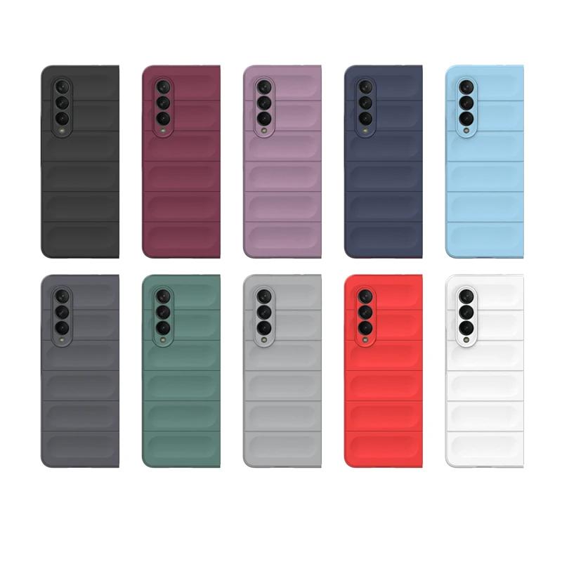 Для Samsung Galaxy Z Fold3 4 5 5g задняя крышка телефона чехол мягкий жидкий силикон противоударный защитный чехол Funda Coque