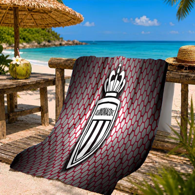 As Monaco Crest Beach Towel Microfiber Beach Towel, Lightweight and Quick-Dry, for Summer Travel, Swimming Pool Fan Birthday Gift