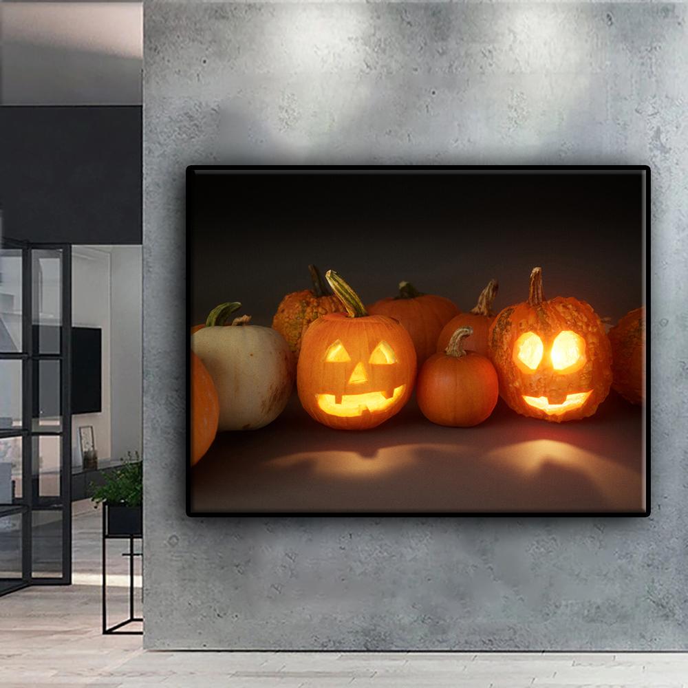 5D DIY Алмазная картина Хэллоуин Страшный тыквенный пейзаж Вышивка крестом Алмазная художественная вышивка Мозаика Домашний декор