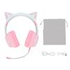 Bluetooth 5.3 Гарнитура Милая Ухо Беспроводные Игровые Наушники со Светодиодной Подсветкой 3,5 мм AUX Кабель Съемный Микрофон Складные