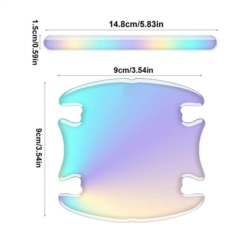 Car Door Handle Cup Protector Car Door Scratch Protector Colorful Sticker Set Adhesive Accessories For Decorative Exterior