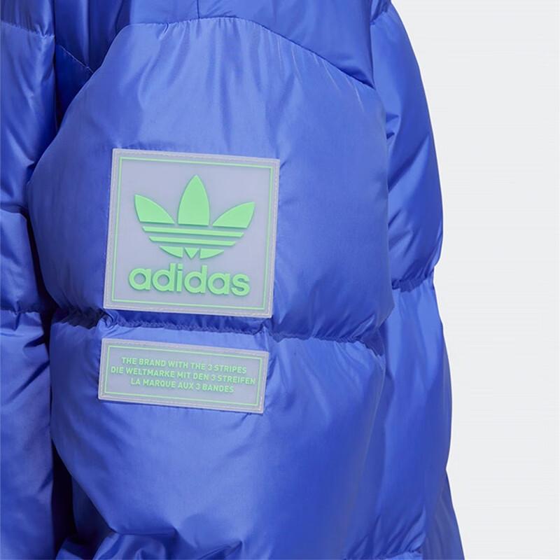 adidas Originals Длинный пуховик на молнии с воротником-стойкой Мужская верхняя одежда Синий H58056