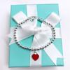 925 Silver Bracelet Women's Popular Mini Heart Charm 4mm Beaded Bracelet Romantic Couple Birthday Jewelry Gift