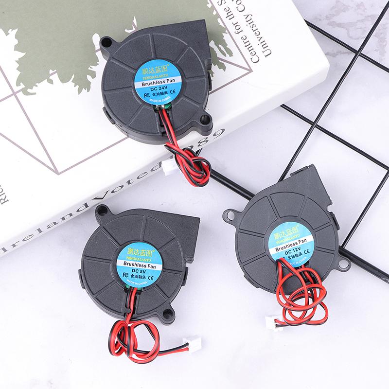 Dc 5V 12V 24V 5015 Turbo Fan Blower Extruder Radiator Diameter 5Cm High Speed Cooling Centrifugal Fan Cooling Fan