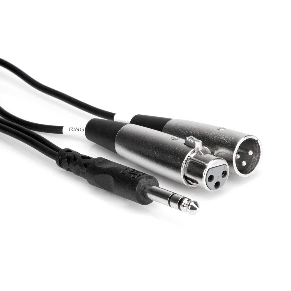 Hosa SRC-204 4м Стереоразъем для наушников (папа) - XLR (папа)XLR (мама) Вставной кабель