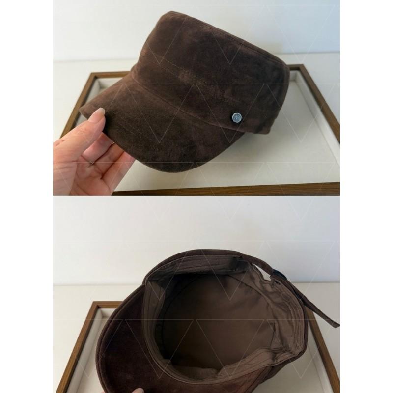 Vintage Flat Top Equestrian Cap Suede Newsboy Hat Women Men Fashion Sun Protection