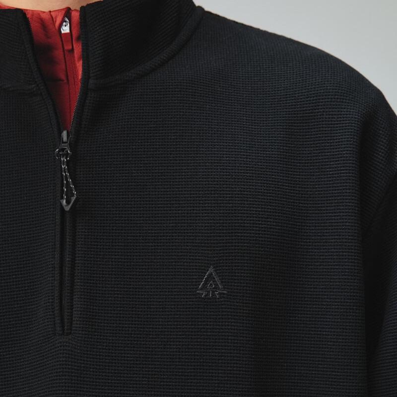 Мужская антистатическая вафельная толстовка Jack & Jones с полумолнией
