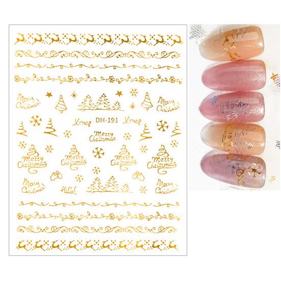 Nail Sticker Christmas Patterns 3D Effects DIY Snowflakes Christmas Nail Art Foils