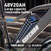 Electric Bicycle Burchad Rx20 750W Peak Motor 26" Fat Tire All Terrain Adult Electric Bike 48V 20Ah Dual Disc Brakes 7 Speed LCD Display