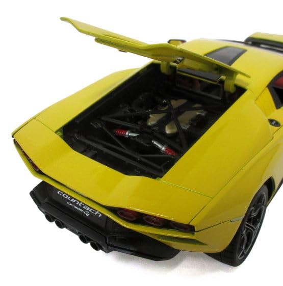 Maisto Lamborghini Countach Желтый Масштабная Модель Специальное Издание с Дисплеем Открывающиеся и Рабочая Подвеска LPI800-4 1/18 Основание, Двери,