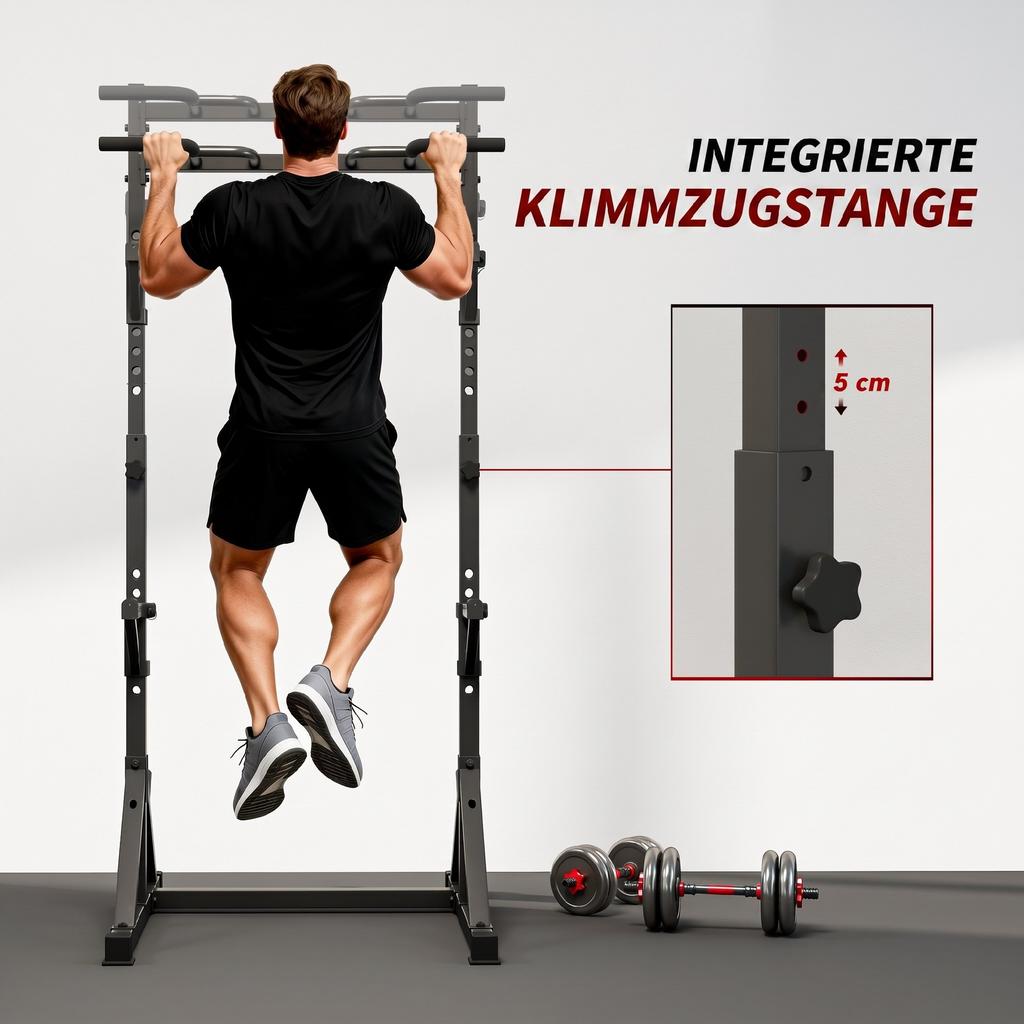 Dumbbell Rack 2-Tier Weight Plate Stand Made of Steel Barbell Storage up to 200 kg Capacity Squat Rack