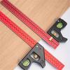 Multifunctional Carpenter's Combination Angles Ruler Metal Measuring Instrument For 90/45° Angles  Adjustable Gauges Measuring