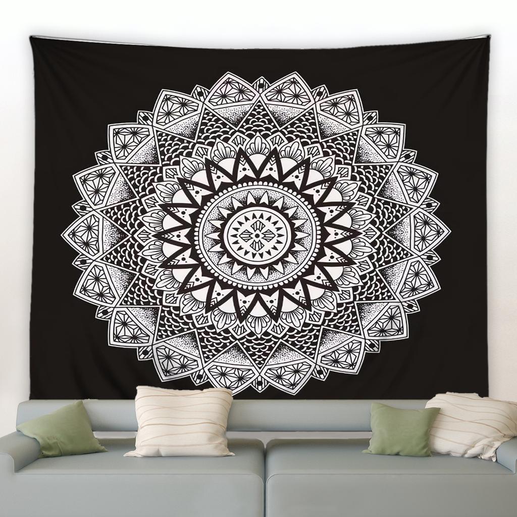 Геометрический богемный мандала цветок гобелен современная мода для дома гостиная общежитие украшение настенный коврик для пикника гобелен